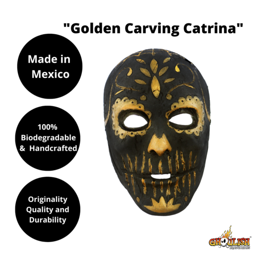Golden Carving Catrina