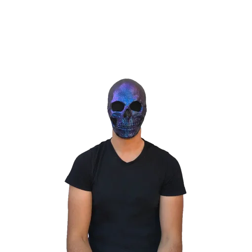Máscara de Skull Metalic Blue