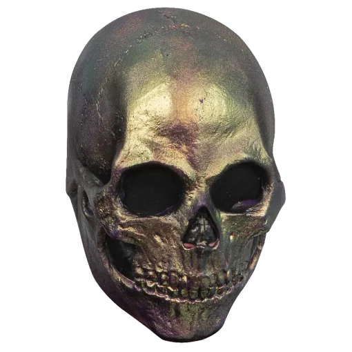 Máscara de Skull Metalic Gold