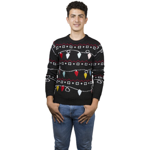 Ugly Sweater Focos Navideños para Hombre