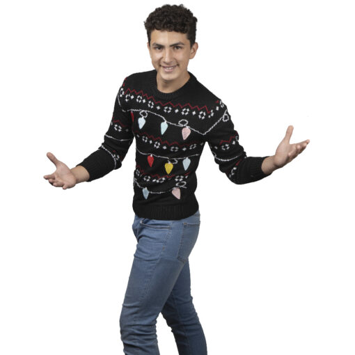 Ugly Sweater Focos Navideños para Hombre