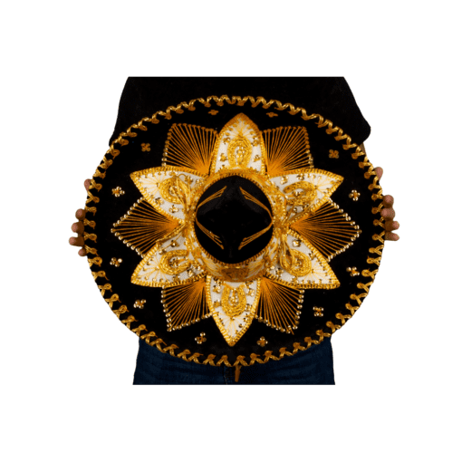 Sombrero de Charro Flor Delux Dorado