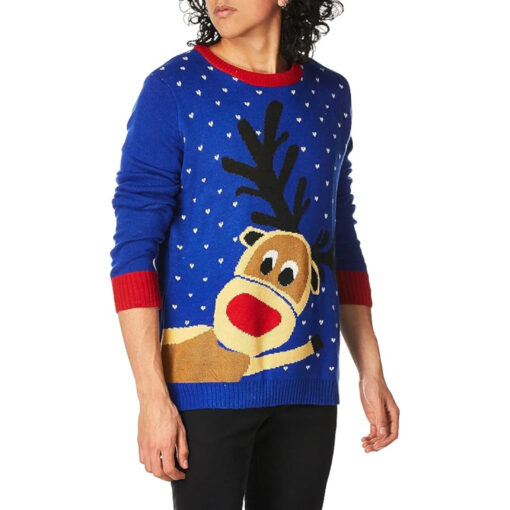 Ugly Sweater Reno Rodolfo de Navidad para Hombre