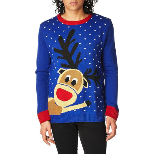 Ugly Sweater Reno Rodolfo de Navidad para Hombre